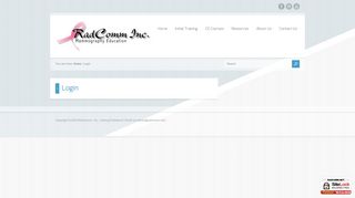 
                            2. Login - Initial Training for Mammography | RadComm Inc. - Radcomm Portal