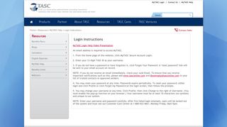 
                            3. Login Instructions - TASC - Tasc Employee Portal