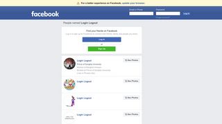 
                            1. Login Logout Profiles | Facebook - Welcome To Fb Portal & Logout Learn More