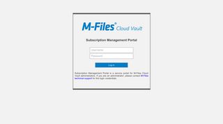 
                            4. Login - M-Files Cloud Vault Subscription Management - Cloud Vault Login