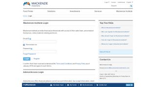 
                            1. Login | Mackenzie Investments - Mackenzie Advisor Portal