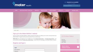 
Login | Mater Mothers  
