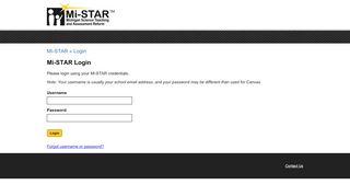 
                            6. Login - Mi-STAR - Mtu Canvas Portal