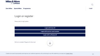 
                            5. Login | Miles & More - Lufthansa Online Kartenkonto Portal