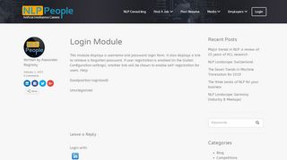 
                            8. Login Module – NLP People - Nlp Login