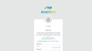 Login - My Ameriben Portal