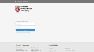 
                            7. Login - My LSBU - London South Bank University - Vle Portal