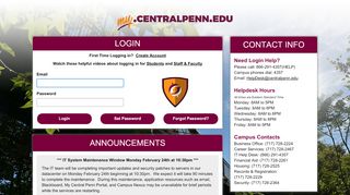 
                            1. Login: My.CentralPenn - Student Portal Central Penn
