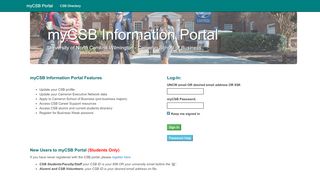 
                            3. Login - myCSB Information Portal - Csb Career Portal
