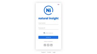 Login - Natural Insight - Natural Insight Secure Portal