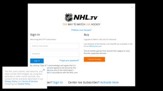 Login  NHL.com