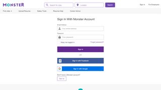 
                            2. Login on Monster - Find Jobs: Find your next job and advance ... - Mo Monsters Sign In