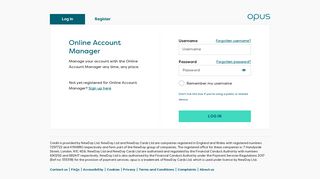 
                            1. Login - Online Account Manager | opus - Opus Credit Card Uk Portal