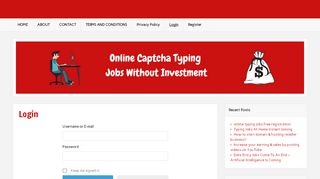 
                            2. Login | Online Captcha Typing Jobs Without Investment