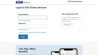 
Login - Online Insurance Maintenance - GIO  
