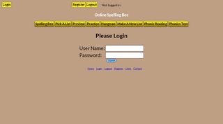 
Login - Online Spelling Bee  
