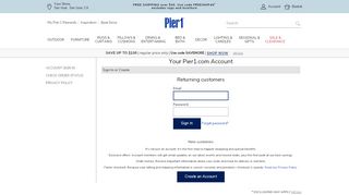 
                            8. Login or Create a Pier 1 Account | Pier 1 Imports - Pier 1 Imports Employee Portal