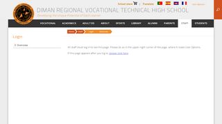 
                            4. Login / Overview - Diman Regional Vocational - Diman Aspen Login