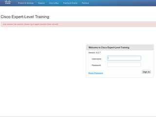
                            6. Login Page - Cisco Expert-Level Training