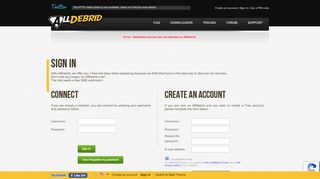 
                            1. Login page / Create an account - AllDebrid - Alldebrid Portal