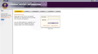 
                            2. Login page - FDLE Criminal History Information on the Internet - Fdle Background Check Portal