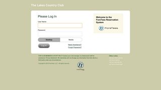 
                            1. Login Page - ForeTees - Foretees Portal The Lakes