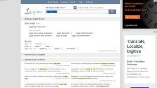 login page - French translation – Linguee - Certione Portal