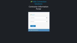 
                            1. Login Page - Hills Connection Solutions - CIP - Hills Connection Solutions Contractor Portal