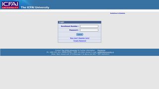 
                            3. Login Page - ICFAI University - Icfai University Student Portal Page