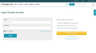 Login Page - Log in to your account  Study.com