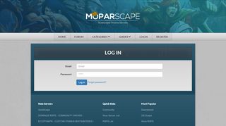 Login Page - Moparscape RSPS Community - Moparscape Portal