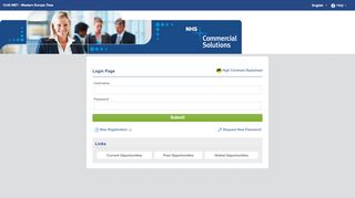 Login page (NHS Commercial Solutions eTendering Portal) - Bravo Solutions Portal