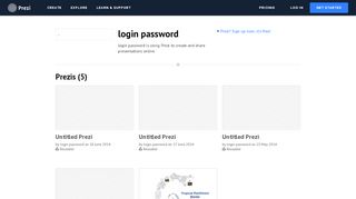 
login password on Prezi  

