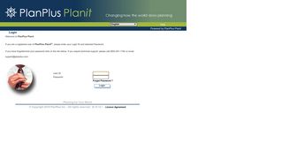 Login - Planit Plus Portal