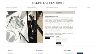 
                            4. Login - Portfolio - Ralph Lauren Home - RalphLaurenHome.com