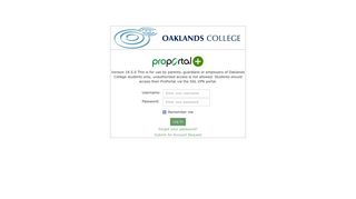 
Login | ProPortal 18.5.1 - Oaklands College
