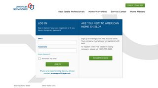 
                            1. Login | Real Estate | American Home Shield - Ahs Warranty Agent Portal