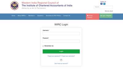 
                            5. Login / Register - Western India Regional Council of ICAI