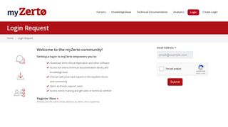 
                            2. Login Request - MyZerto - Zerto Partner Portal Portal