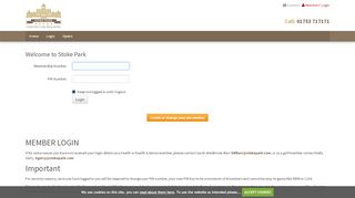 
                            2. Login Required - Stoke Park