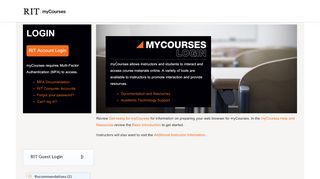
                            3. Login - RIT myCourses - Mycourses Rit Edu Portal