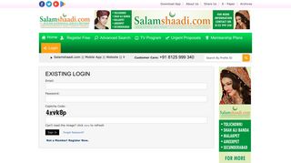 
                            1. Login - SalamShaadi.com | Matrimonial Website For Muslims - Salam Shaadi Portal