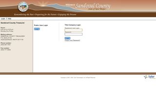 
                            4. Login - Sandoval County Treasurer - Etweb Login
