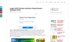 
                            6. Login SAPS Sistem Analisis Peperiksaan Sekolah KPM ... - Sapsnkra Moe Gov My Portal Page