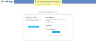 Login / Sign In - Allied Universal