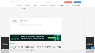 Login SIM PKB Guru, Cek SKTP/Info GTK Online ta 2018/2019 ... - Simpkb Portal
