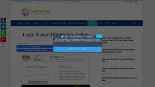 Login Sistem HRMIS 2.0. Online - Sistem Guru Online - Hrmis2 Portal Page