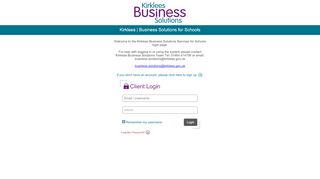 
                            2. Login - SLA Online - Kirklees Business Solutions Portal