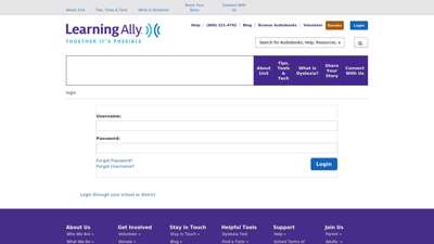 
                            4. login - Student services powered by Learning Ally for ...