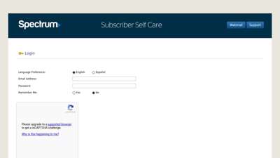 Login - Subscriber Self Care